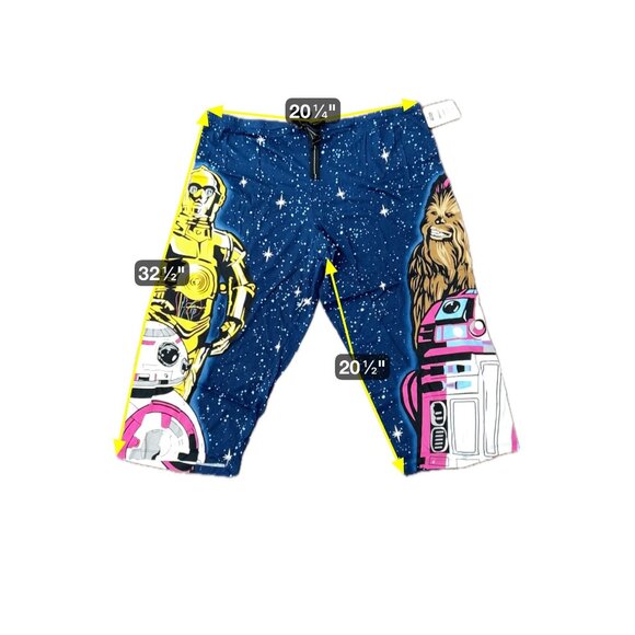Star Wars  Knit Capri Pajama Pants Navy Blue Plus Size 3X Novelty Sleepwear NWT - Picture 10 of 13